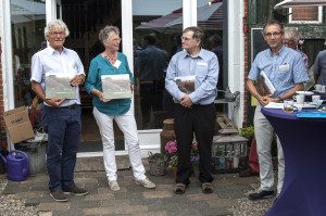 Ontwerpers van het natuurpad. De gidsen  Jac Smeijers_ Brigitte Kuijten_ Hugo Jansen_ Pierre Matthijssen